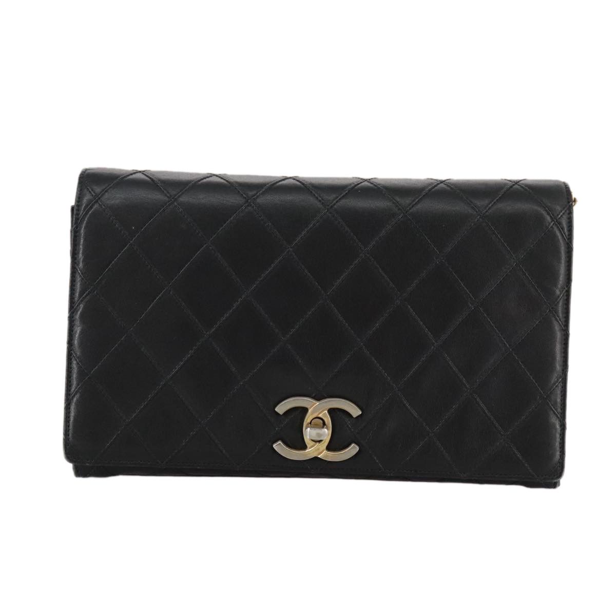 Chanel Single Flap Black Leather Shoulder Bag (Pre-Owned) Size ONE SIZE - 19 Thumbnail