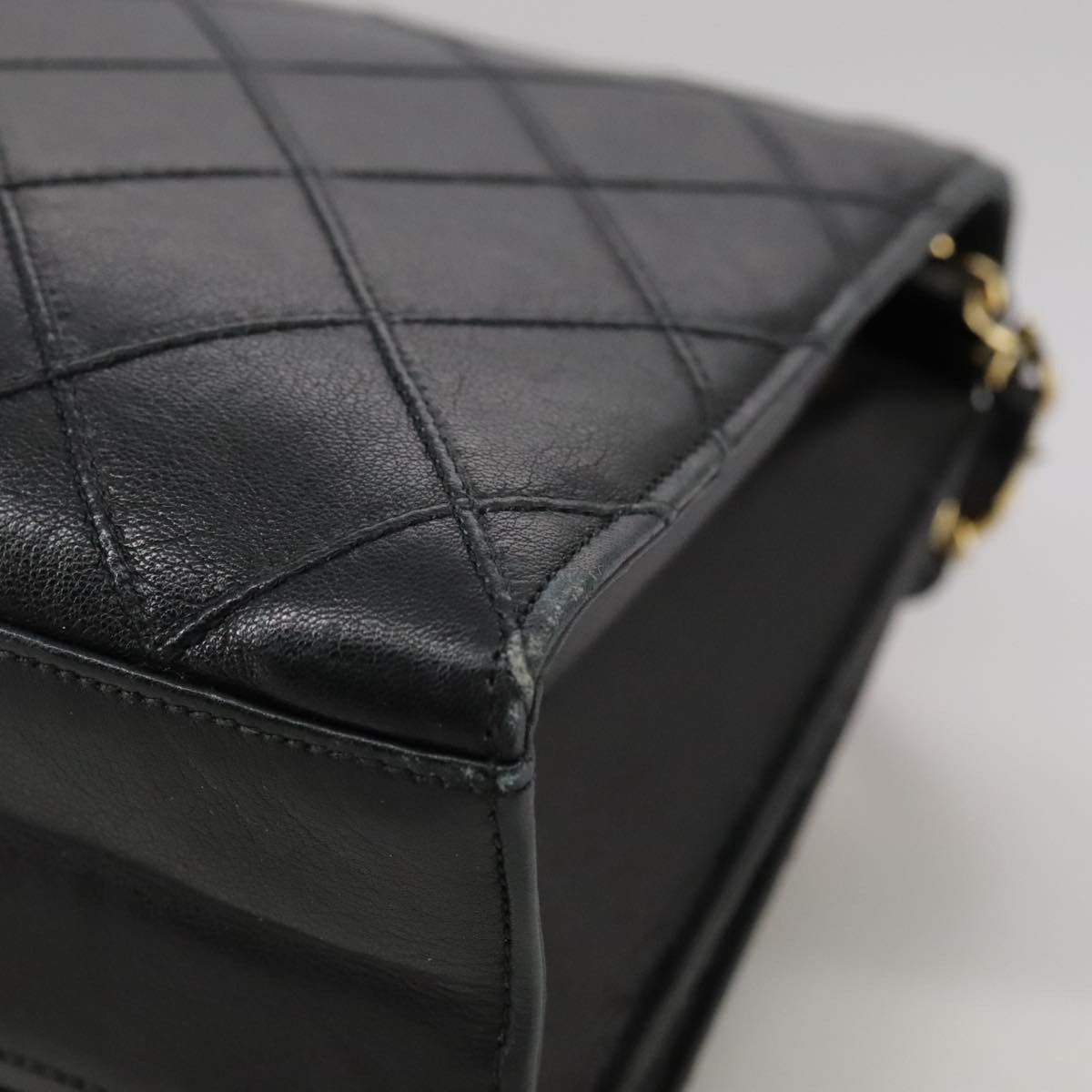 Chanel Single Flap Black Leather Shoulder Bag (Pre-Owned) Size ONE SIZE - 8 Thumbnail