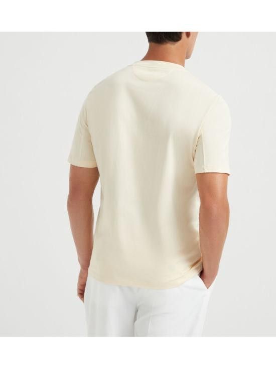 Brunello Cucinelli BRUNELLO CUCINELLI Men T-Shirts M0B138440 C2029 Beige Size US XL / EU 56 / 4 - 5 Thumbnail