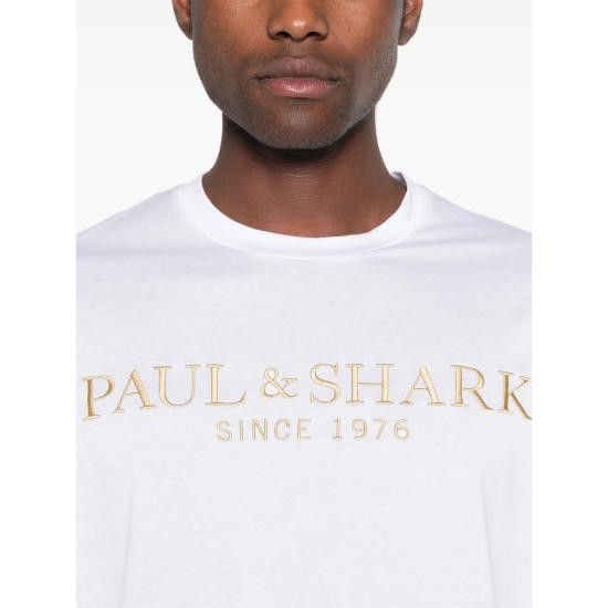 Tシャツ・カットソー PAUL  SHARK Men T Shirts 24411020 010 WHITE Paul & Shark PAUL & SHARK Men T-Shirts 24411020 010 WHITE