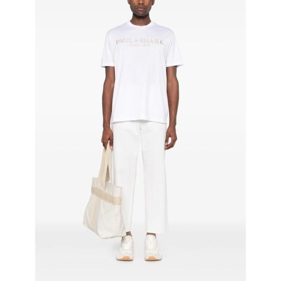 Tシャツ・カットソー PAUL  SHARK Men T Shirts 24411020 010 WHITE Paul & Shark PAUL & SHARK Men T-Shirts 24411020 010 WHITE