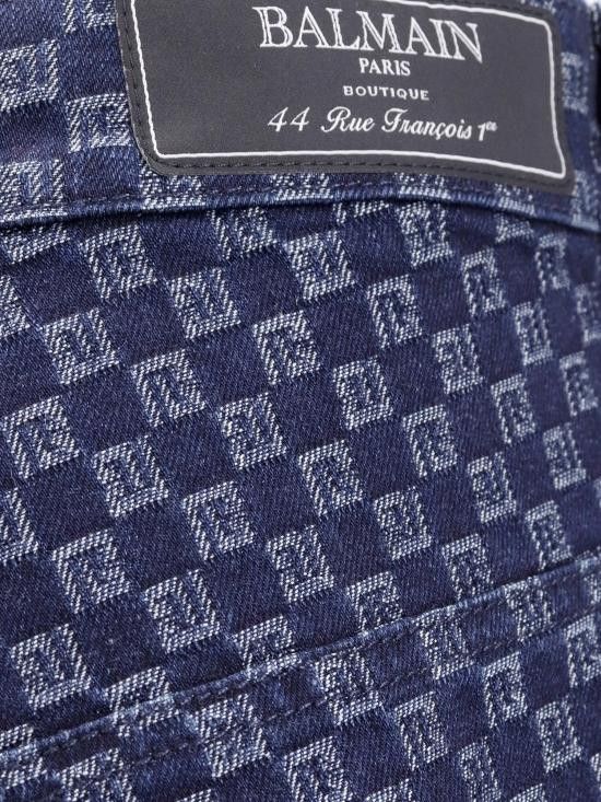 Balmain BALMAIN Men Denim Pants BH0ML063DD80 SHZ Blue Size US 31 - 3 Thumbnail