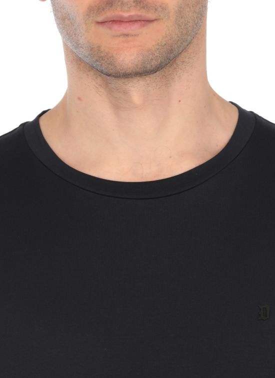 Dondup DONDUP Men T-Shirts US198 JF0271U ZL4890 Blue Size US XL / EU 56 / 4 - 4 Thumbnail