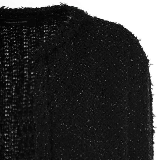 Fabiana Filippi FABIANA FILIPPI Women Jackets MAD265F139 BLACK Size L / US 10 / IT 46 - 4 Thumbnail