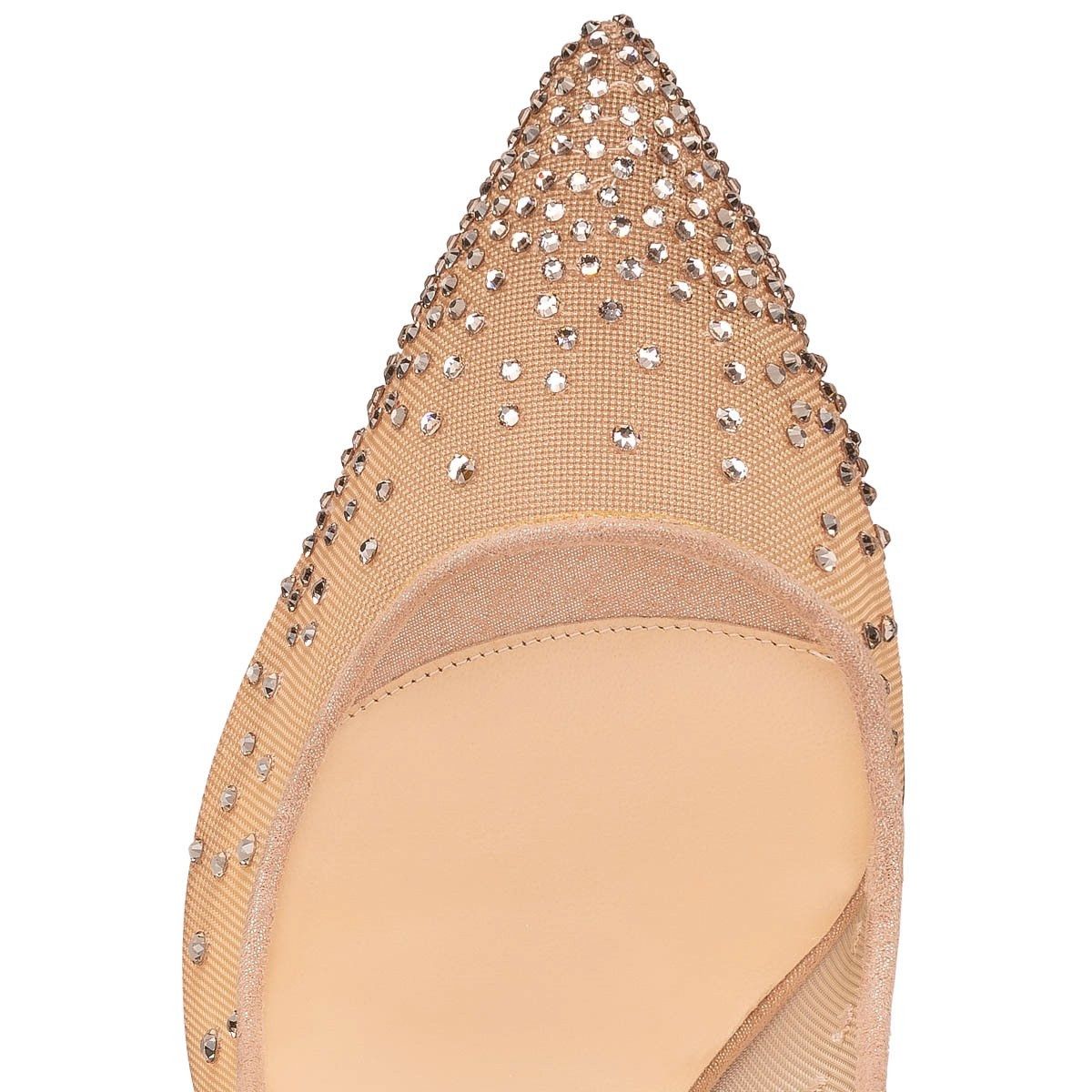 Christian Louboutin Follies Strass 100mm Beige Size US 7 / IT 37 - 4 Thumbnail