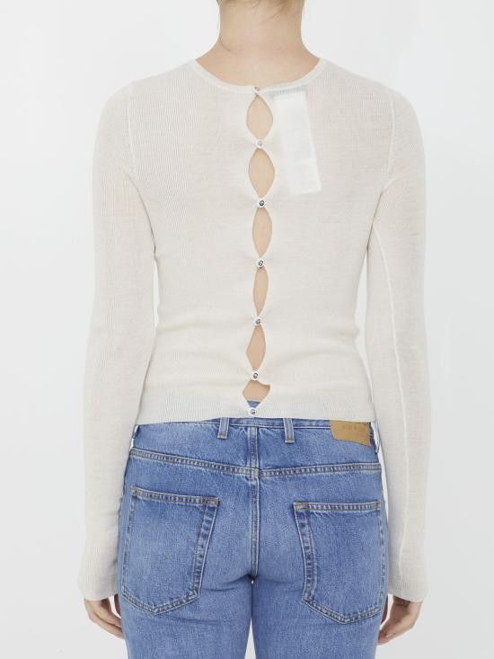 Gucci GUCCI Women Sweater 766172 WHITE Size M / US 6-8 / IT 42-44 - 4 Thumbnail