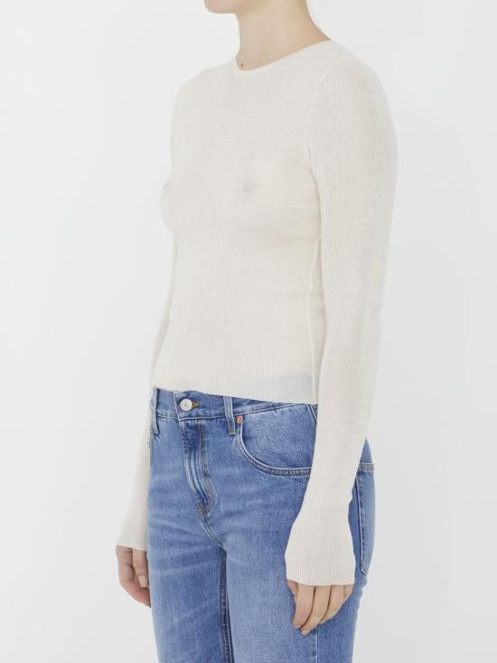 Gucci GUCCI Women Sweater 766172 WHITE Size M / US 6-8 / IT 42-44 - 2 Thumbnail