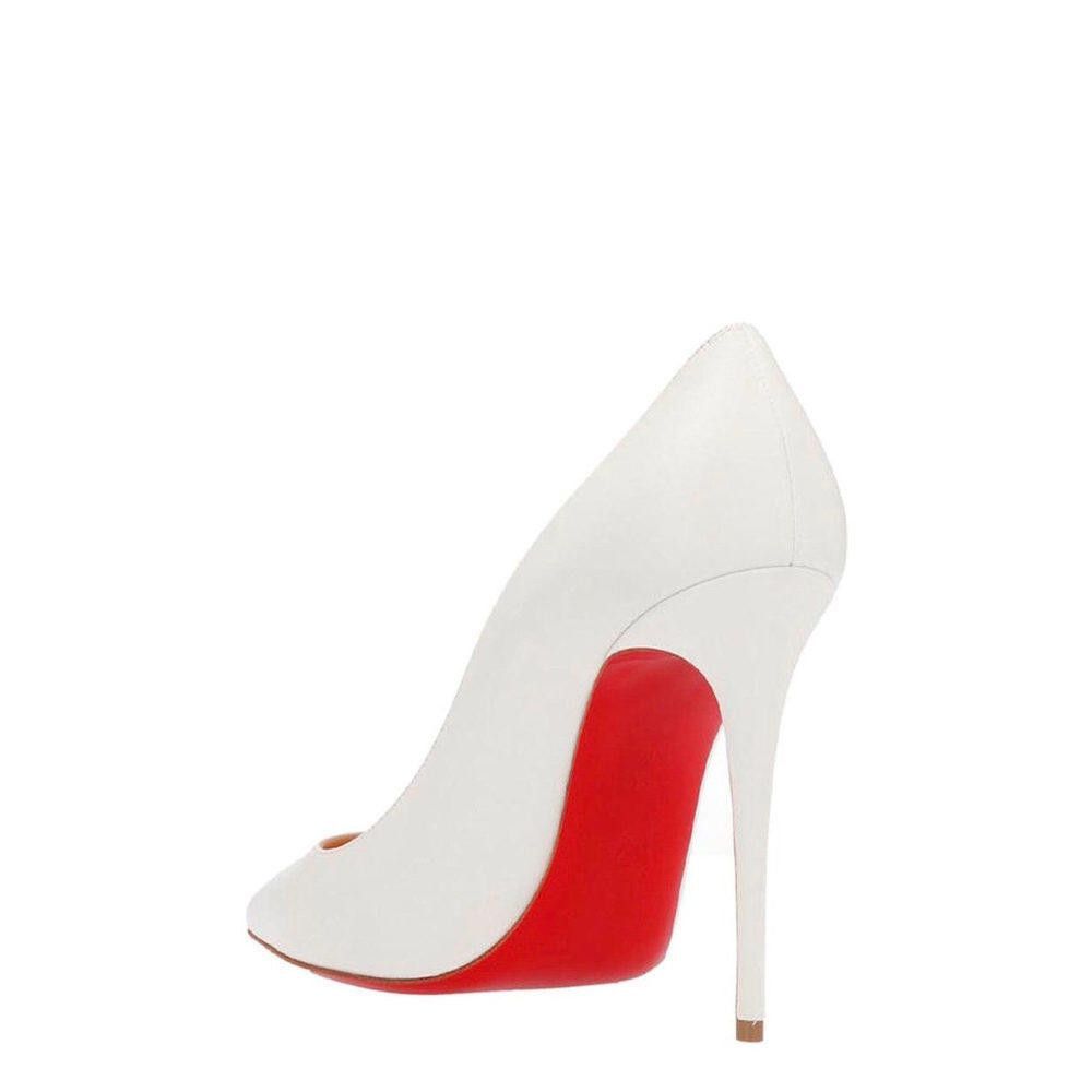 Christian Louboutin Kate 100mm White Size US 5 / IT 35 - 2 Thumbnail
