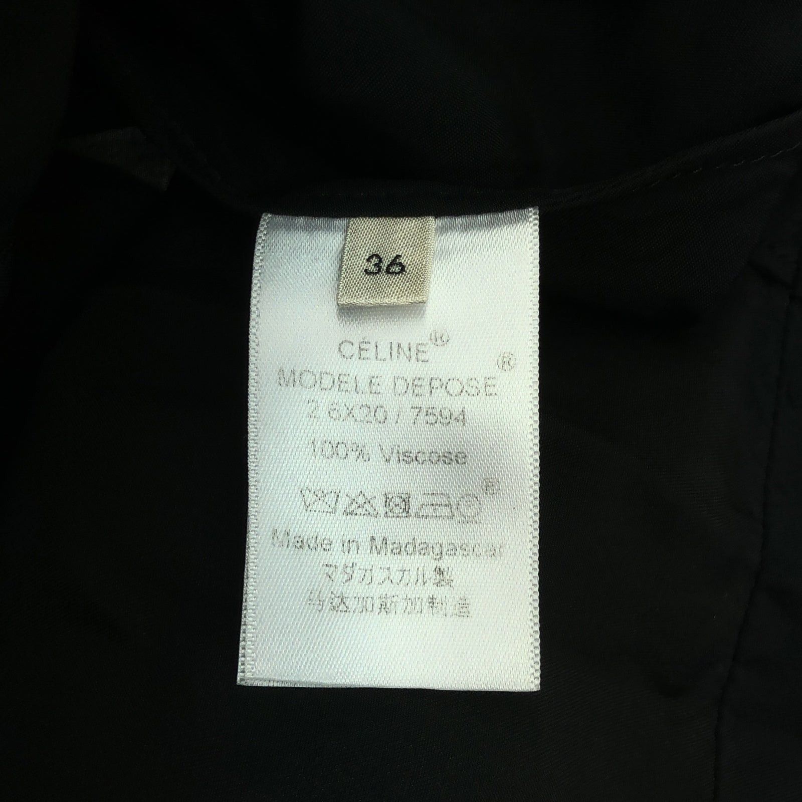 Celine Celine One Piece Rayon Black Size ONE SIZE - 6 Thumbnail