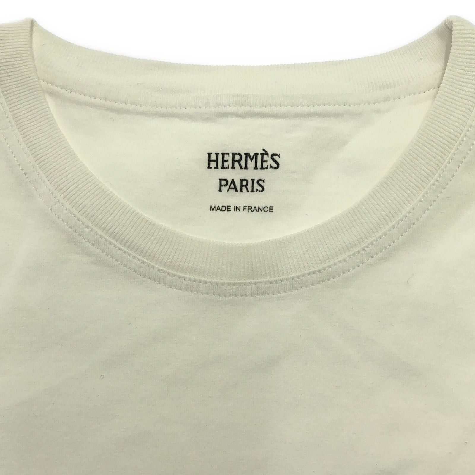 Hermes Hermes T-Shirt Shirt Cotton White Size ONE SIZE - 4 Thumbnail