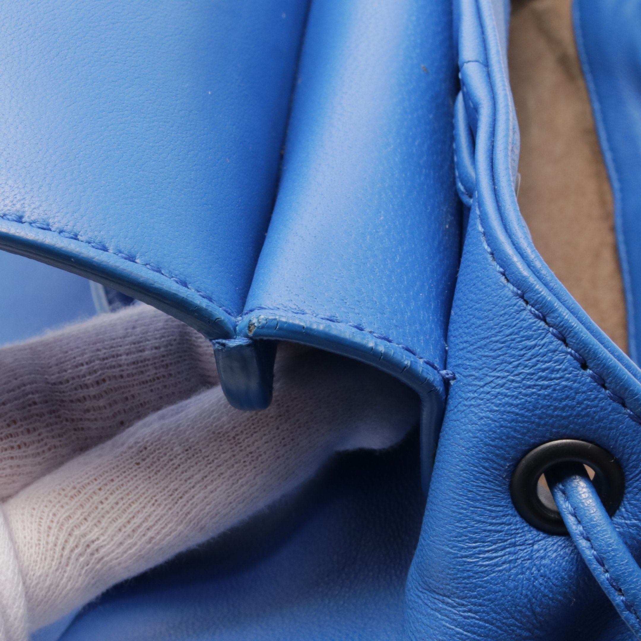 Bottega Veneta Bottega Veneta Intrecciato Backpack Rucksack Leather Blue Size ONE SIZE - 5 Thumbnail