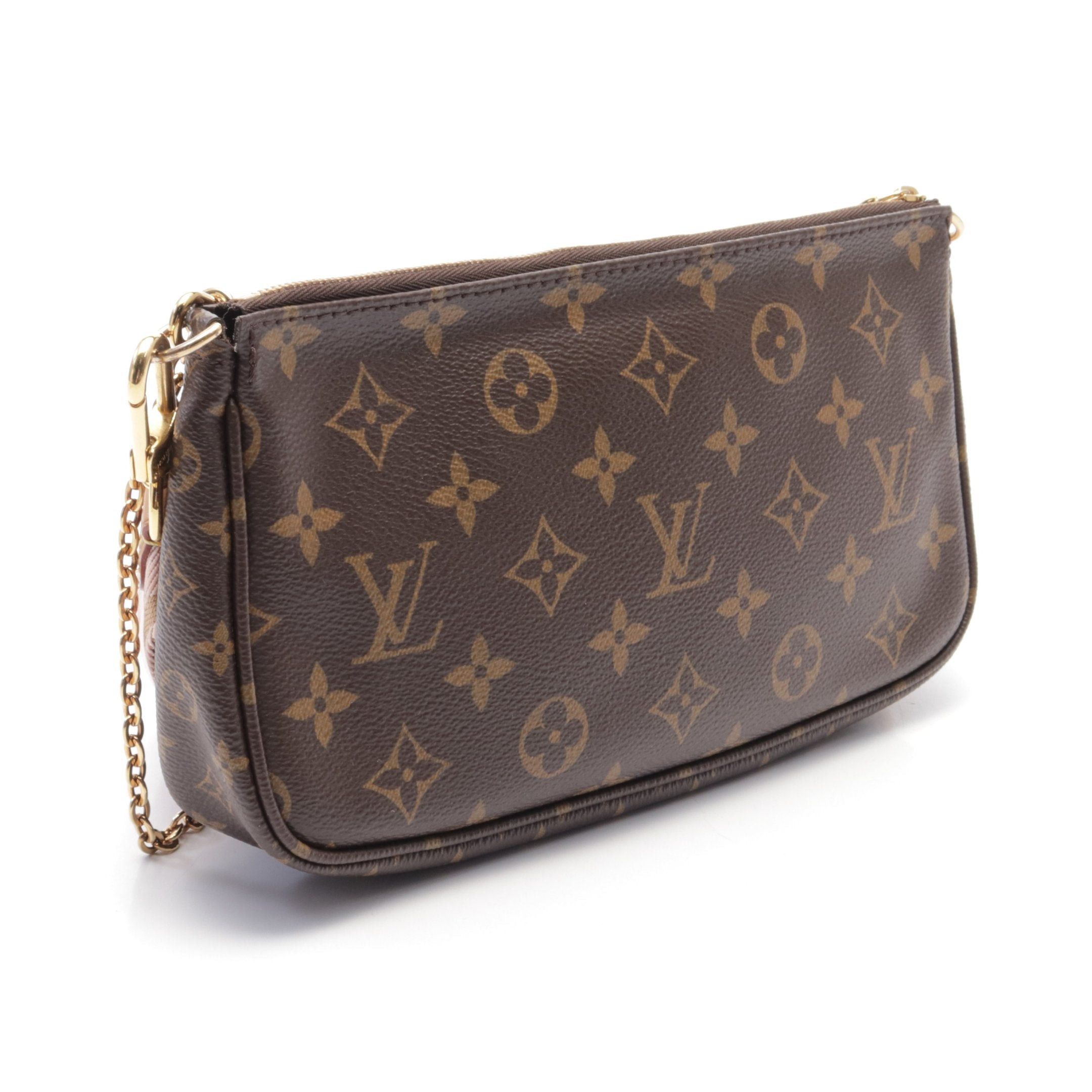 Louis Vuitton Louis Vuitton Multy Pochette Accessoires Monogram Rose Claire Shoulder Bag Leather Brown Pink Size ONE SIZE - 2 Thumbnail