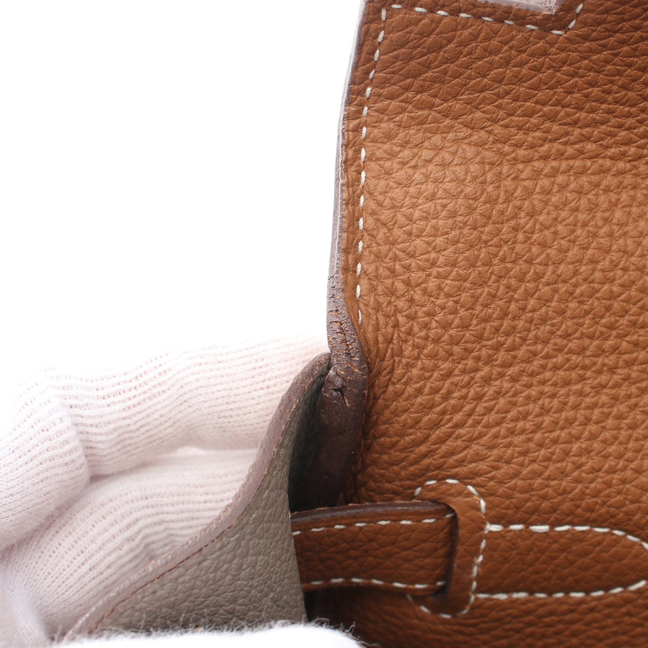 Hermes Hermes Kelly28 Verso Gold Tourtiere Gray Handbag Togo Brown Hardware Inner Stitch Personal Order D Stamp Size ONE SIZE - 7 Thumbnail