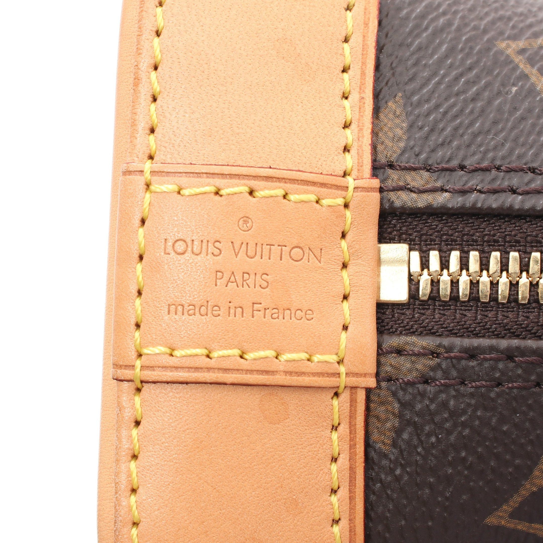 Louis Vuitton Louis Vuitton Alma Bb Monogram Handbag Leather Brown Size ONE SIZE - 4 Thumbnail