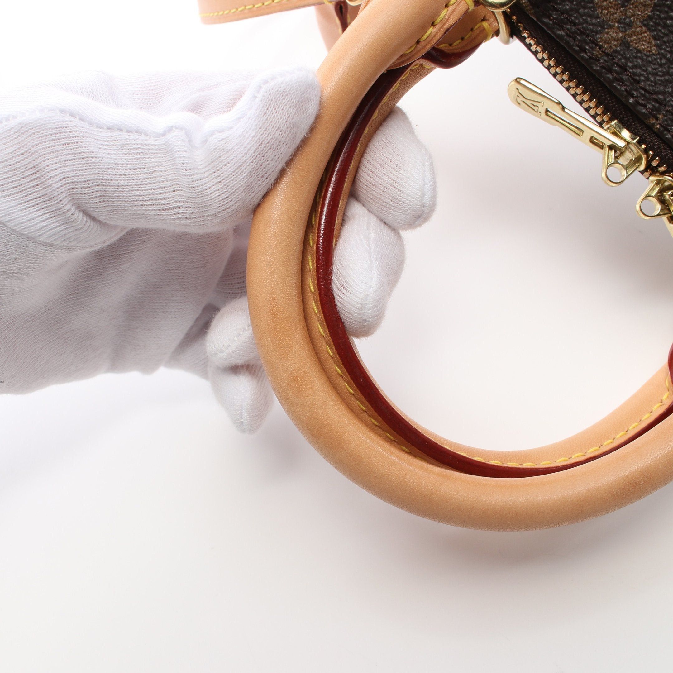 Louis Vuitton Louis Vuitton Alma Bb Monogram Handbag Leather Brown Size ONE SIZE - 7 Thumbnail