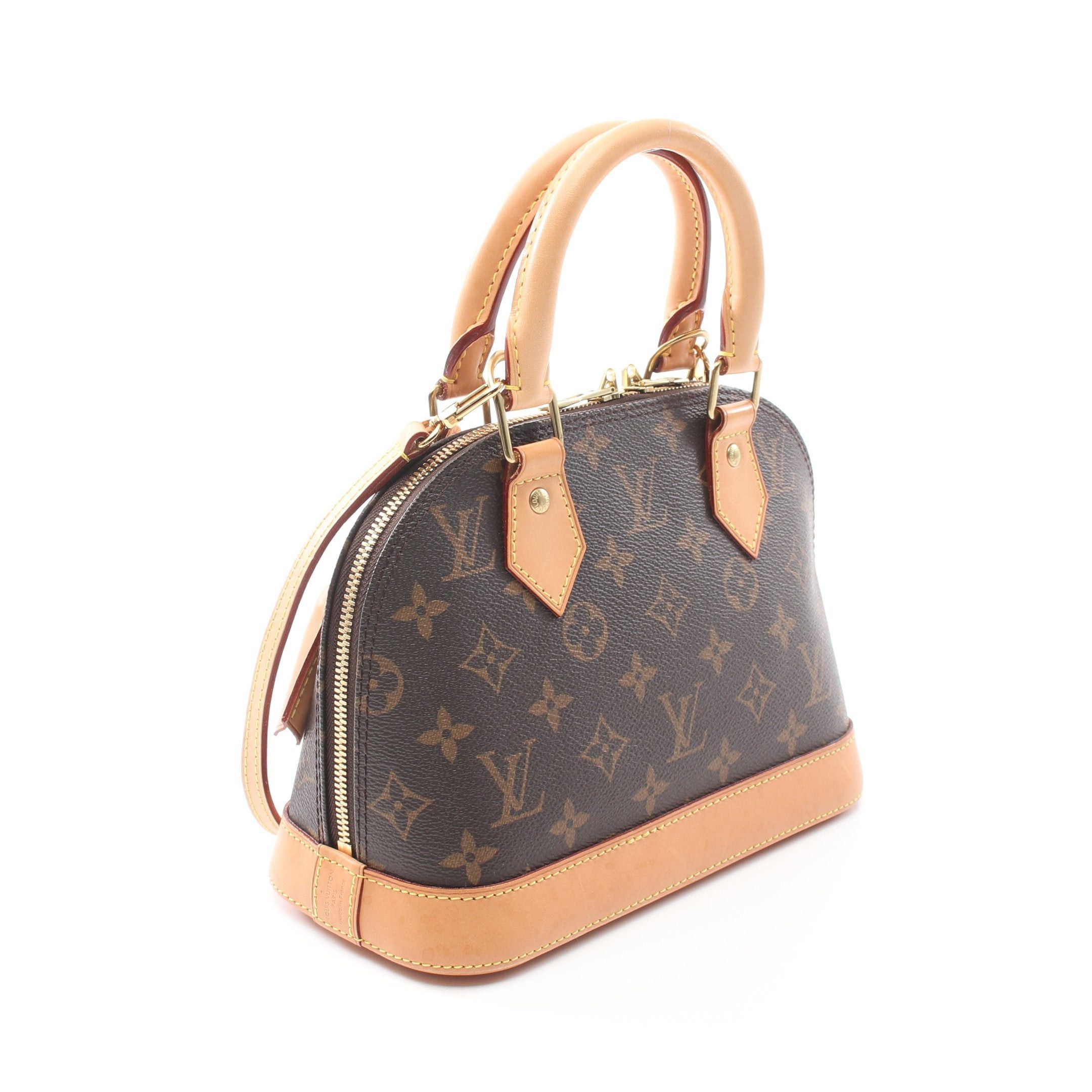 Louis Vuitton Louis Vuitton Alma Bb Monogram Handbag Leather Brown Size ONE SIZE - 2 Thumbnail