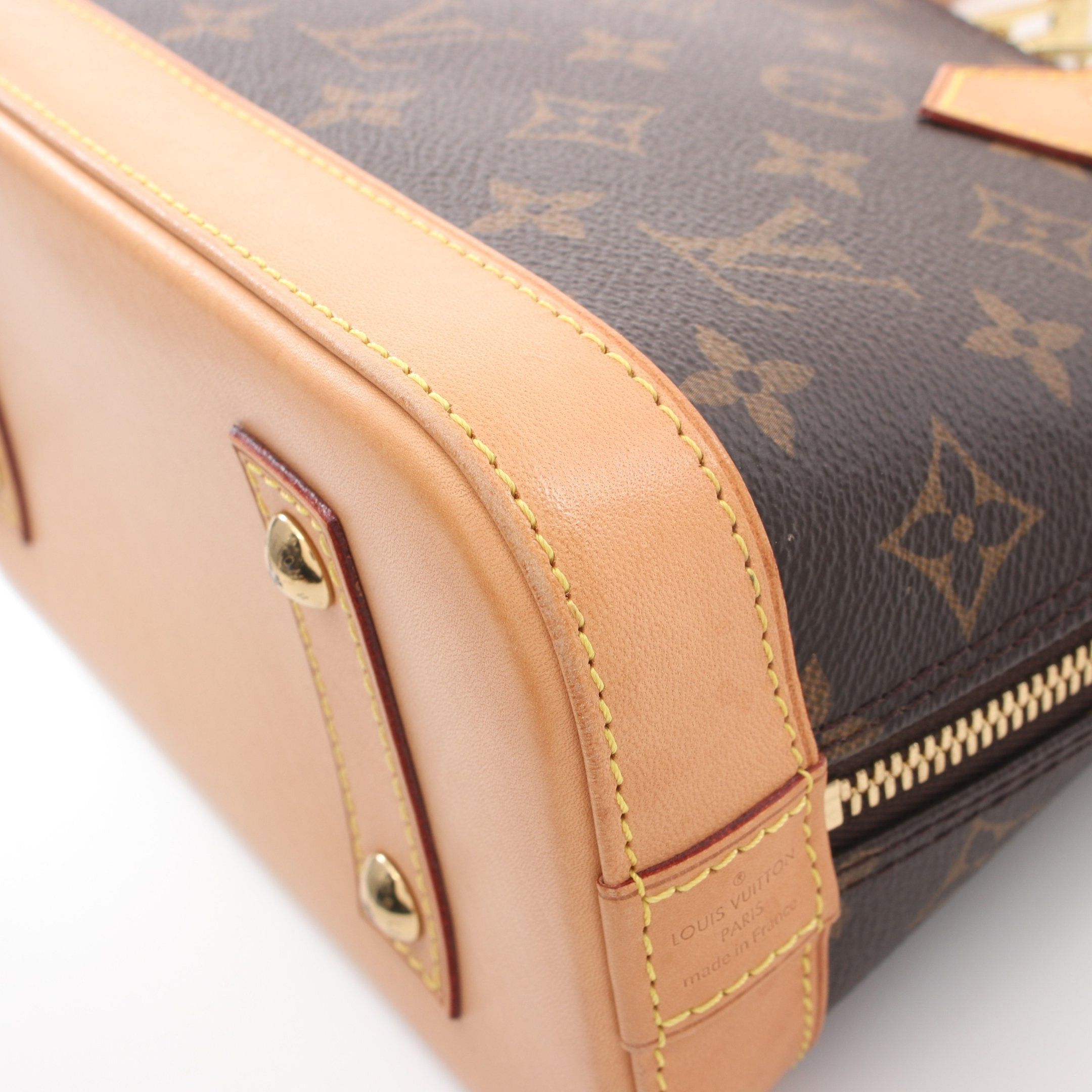 Louis Vuitton Louis Vuitton Alma Bb Monogram Handbag Leather Brown Size ONE SIZE - 9 Thumbnail