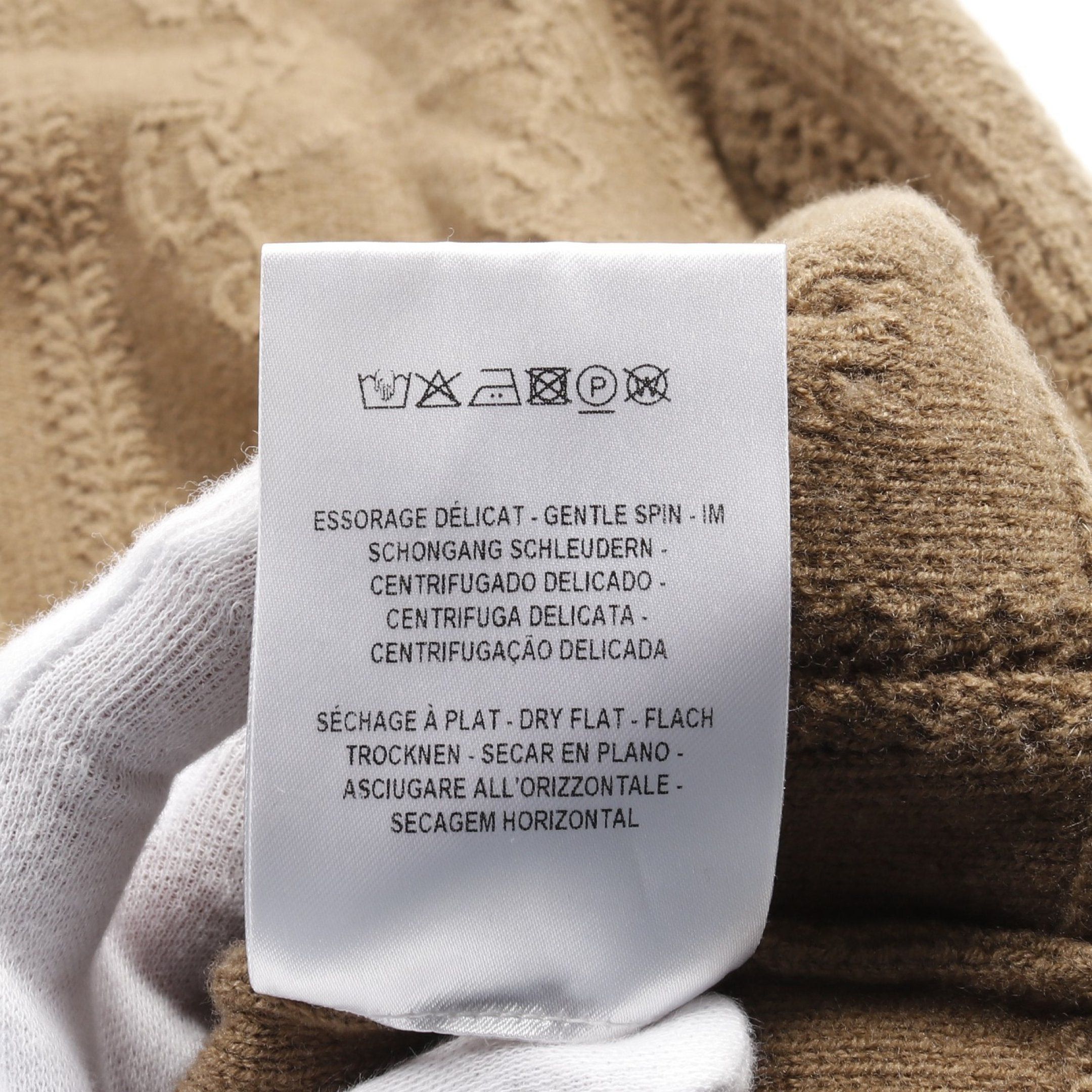 Hermes Hermes Knit Crew Neck Cashmere Khaki Brown Size ONE SIZE - 5 Thumbnail