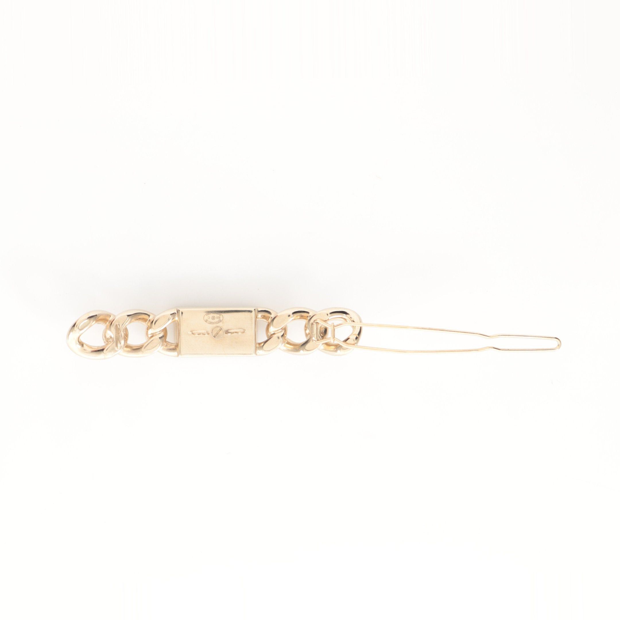 Chanel Chanel Coco Mark Barretta Hair Accessory Gp Rhinestone Gold Clear B21C Size ONE SIZE - 2 Thumbnail