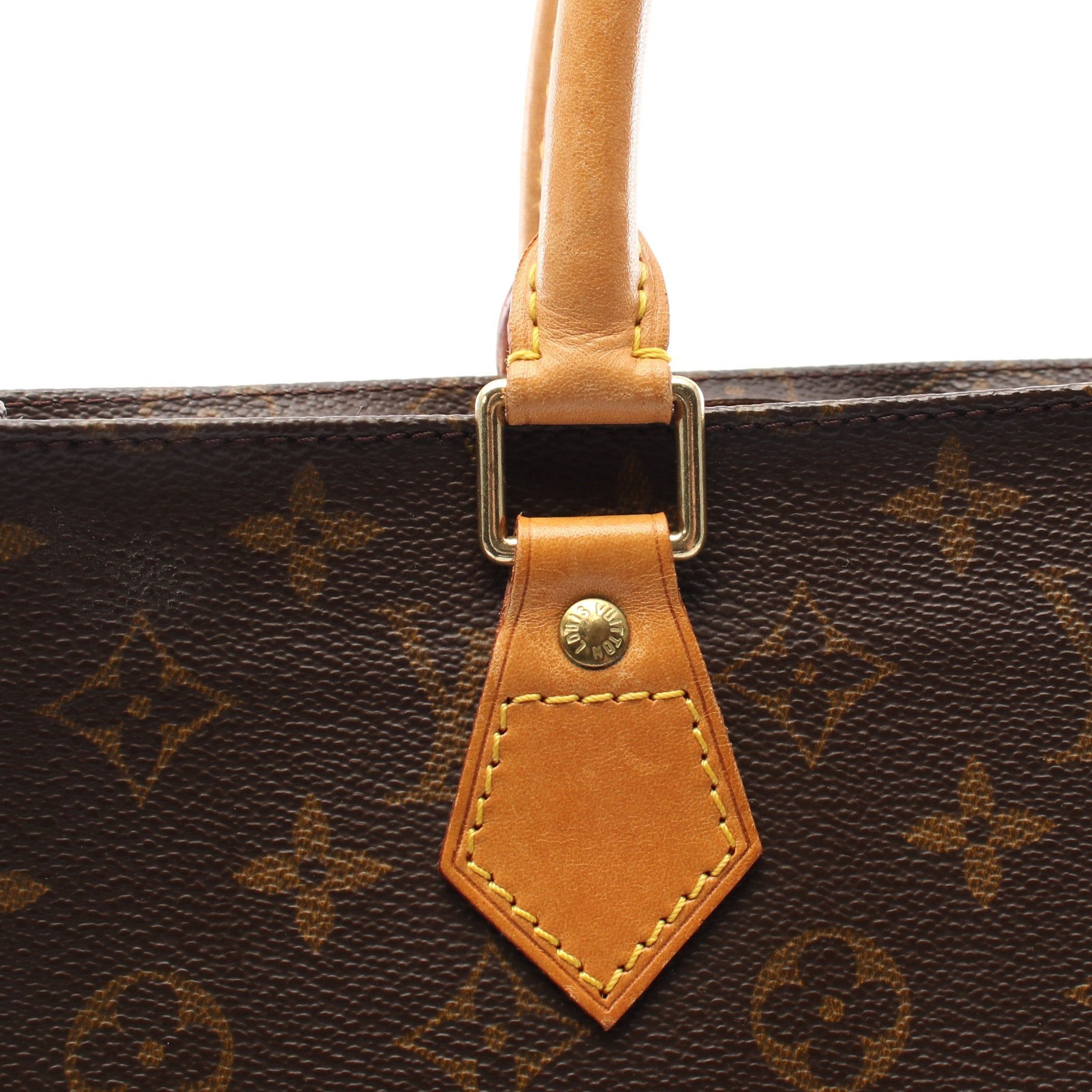 Louis Vuitton Louis Vuitton Sac Plat Monogram Handbag Tote Bag Leather Brown Size ONE SIZE - 10 Thumbnail