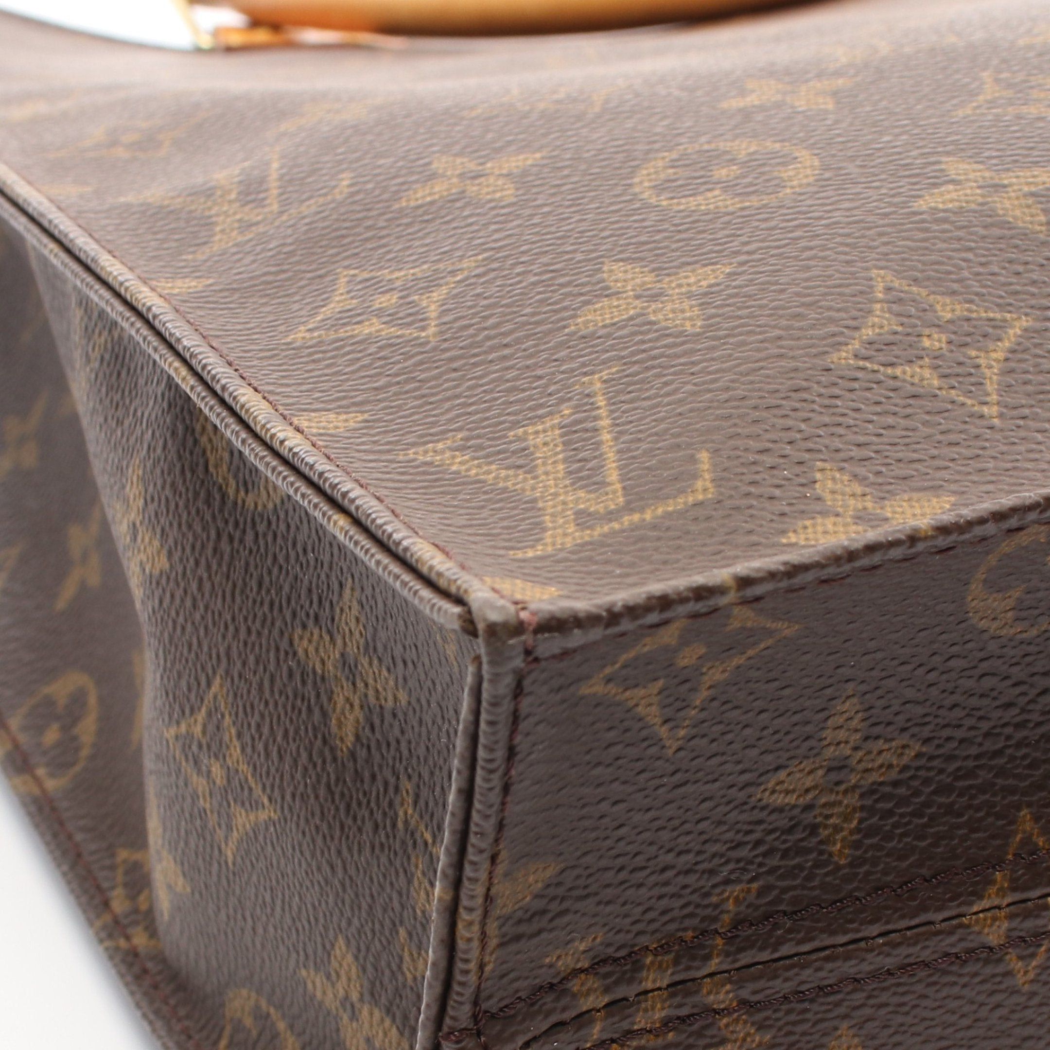 Louis Vuitton Louis Vuitton Sac Plat Monogram Handbag Tote Bag Leather Brown Size ONE SIZE - 11 Thumbnail