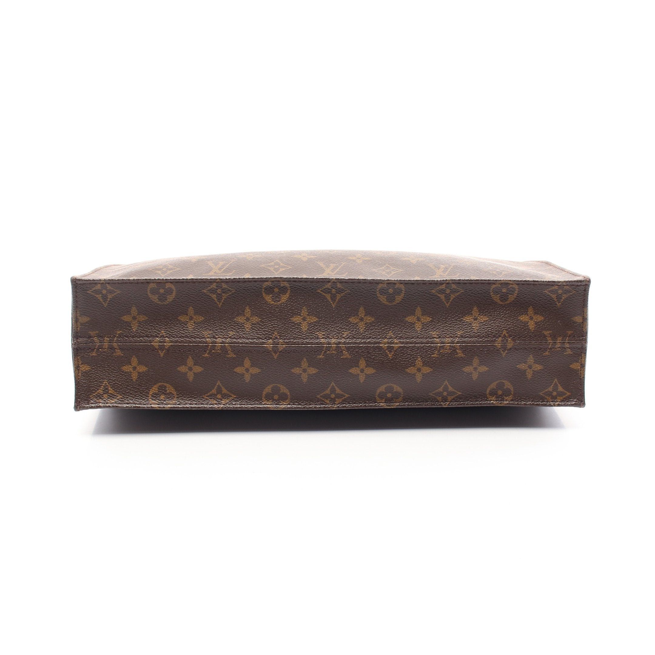 Louis Vuitton Louis Vuitton Sac Plat Monogram Handbag Tote Bag Leather Brown Size ONE SIZE - 12 Thumbnail