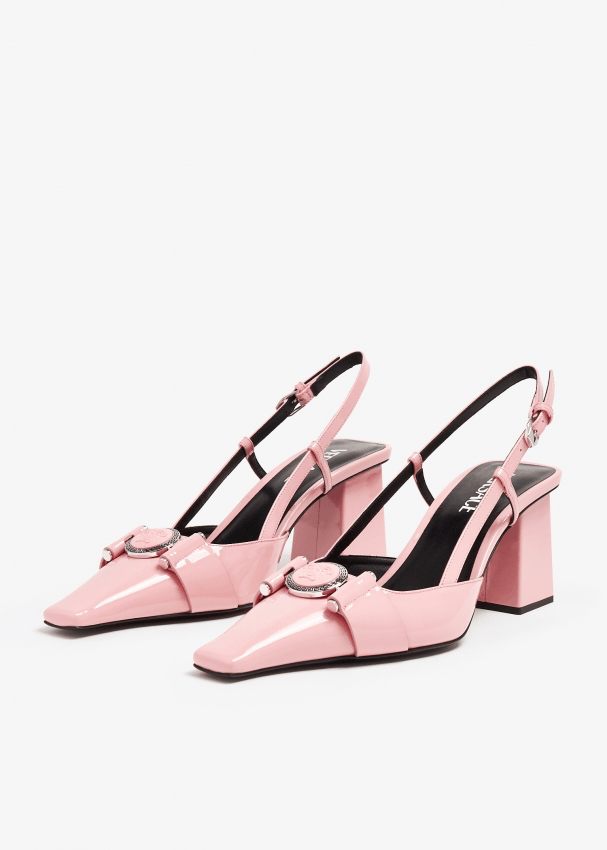 Versace Versace Medusa Buckle Patent Slingback Pumps 70mm SIZE 37 Size ONE SIZE - 3 Thumbnail