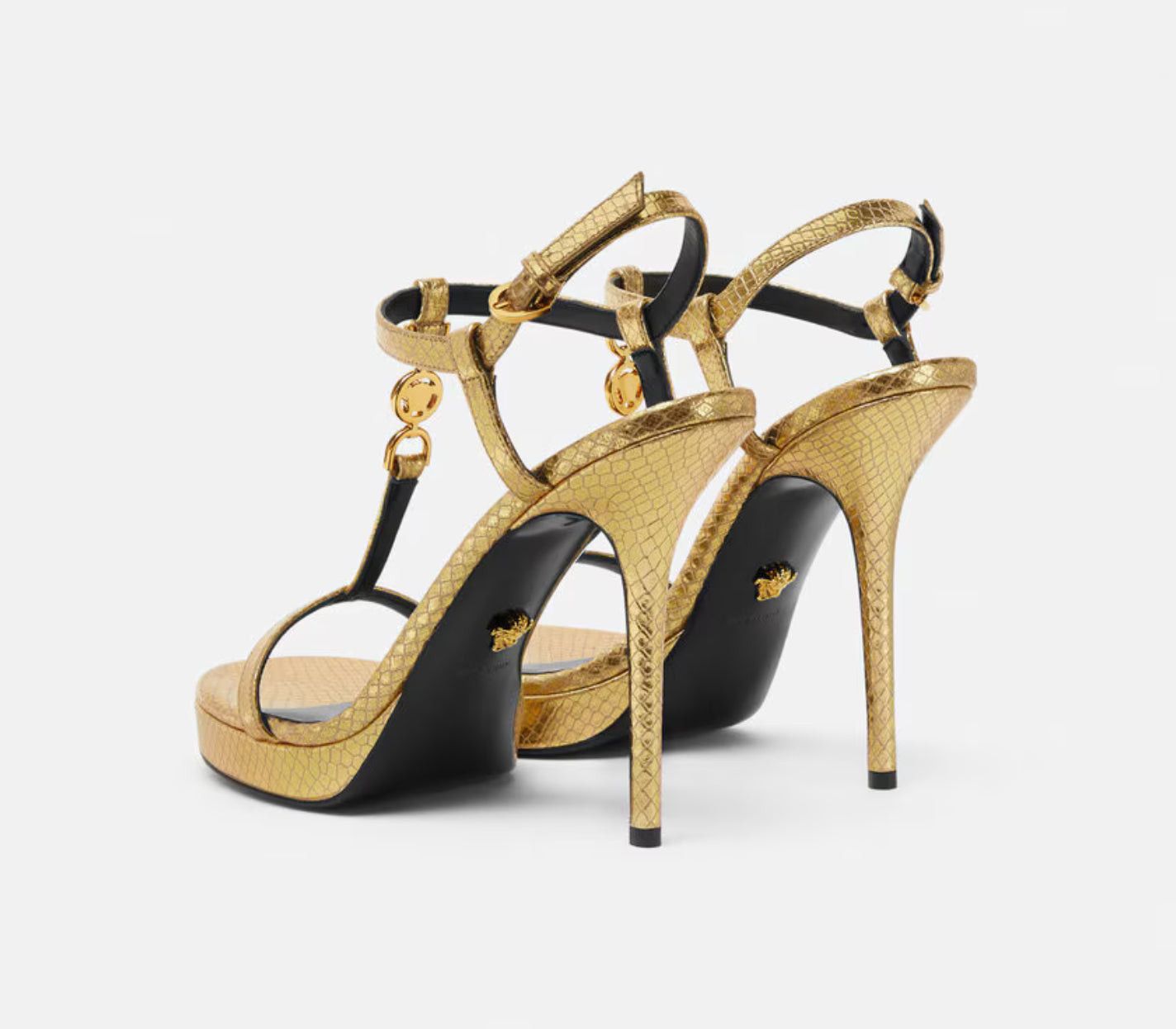 Versace Versace Medusa ‘95 Snake Effect Sandals 115mm SIZE 40 Size ONE SIZE - 2 Thumbnail