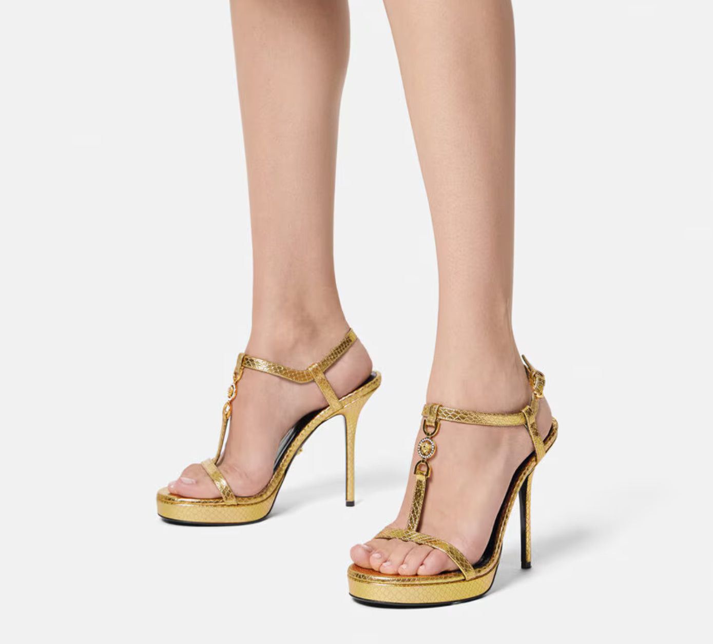 Versace Versace Medusa ‘95 Snake Effect Sandals 115mm SIZE 41 Size ONE SIZE - 3 Thumbnail