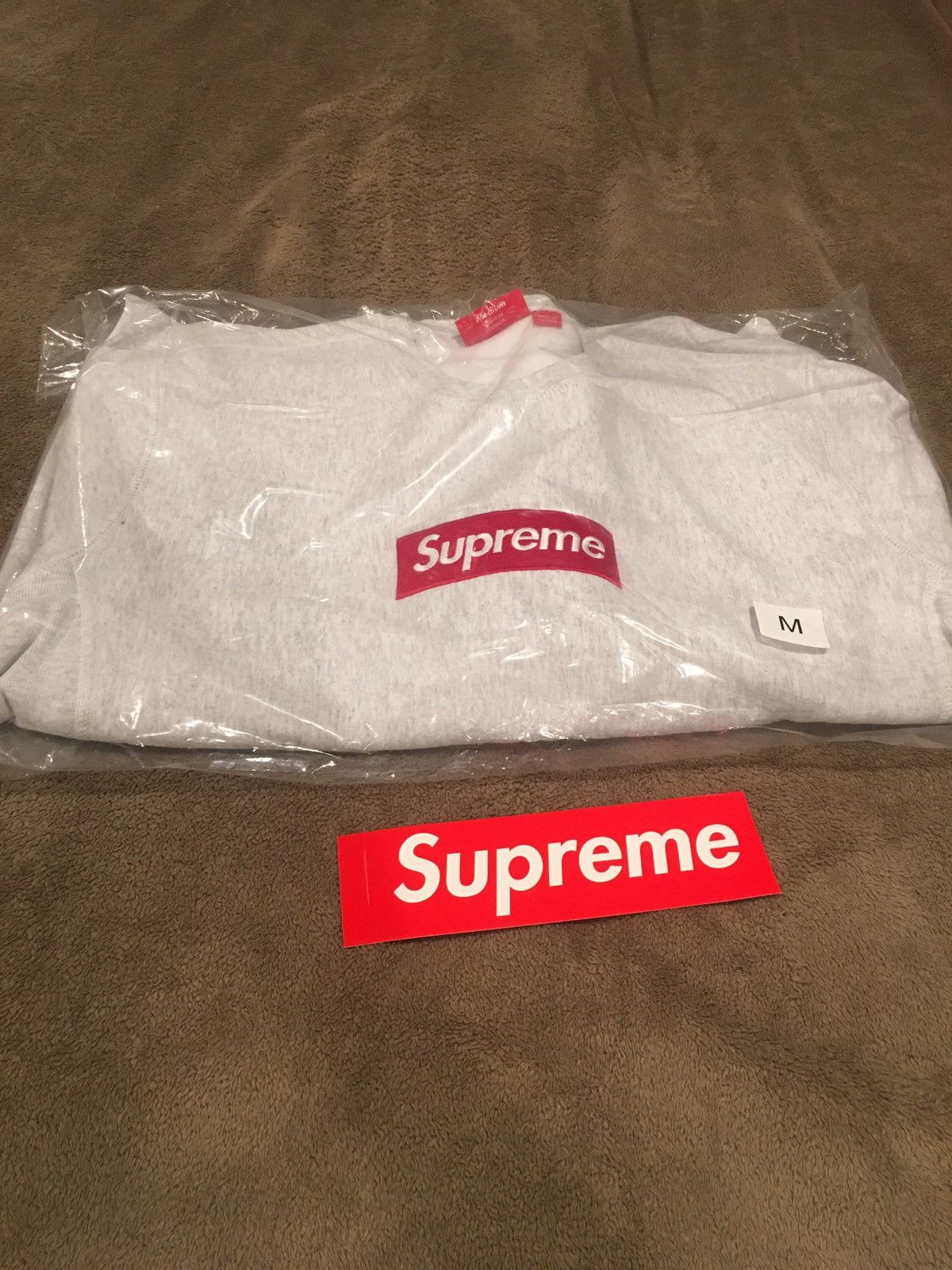 Supreme Box Logo Crew Neck Sweatshirt Gray Supreme Box Logo Crew Neck Sweatshirt Gray