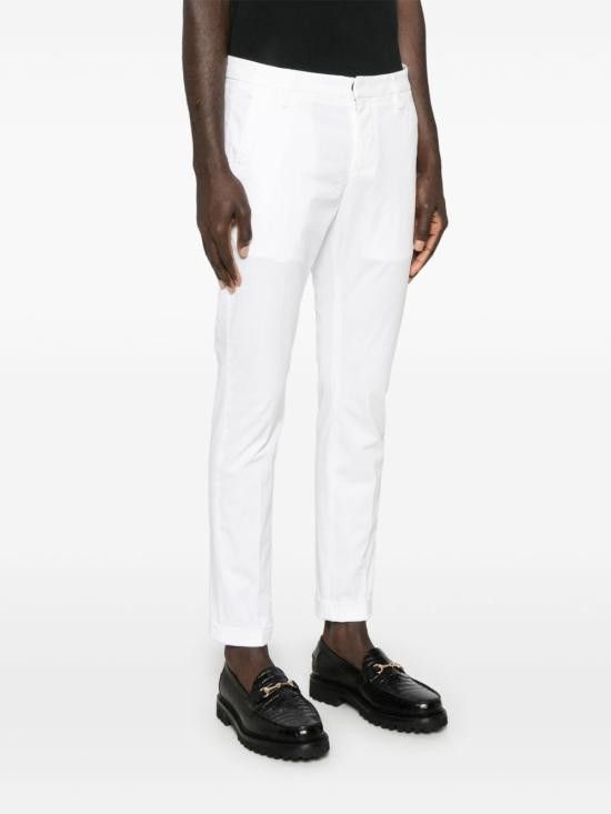 Dondup DONDUP Men Straight Pants UP235GAUBERT GSE046UIZ1000 White Size US 32 / EU 48 - 4 Thumbnail