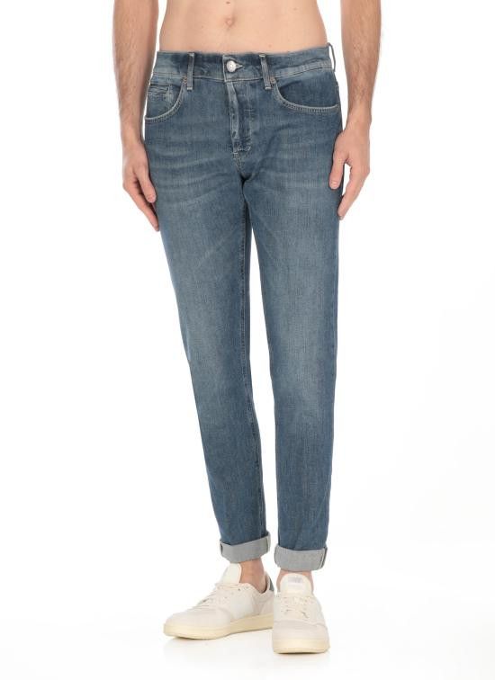 Dondup DONDUP Men Straight Pants UP232 DSH365 IQ3800 Blue Size US 34 / EU 50 - 3 Thumbnail