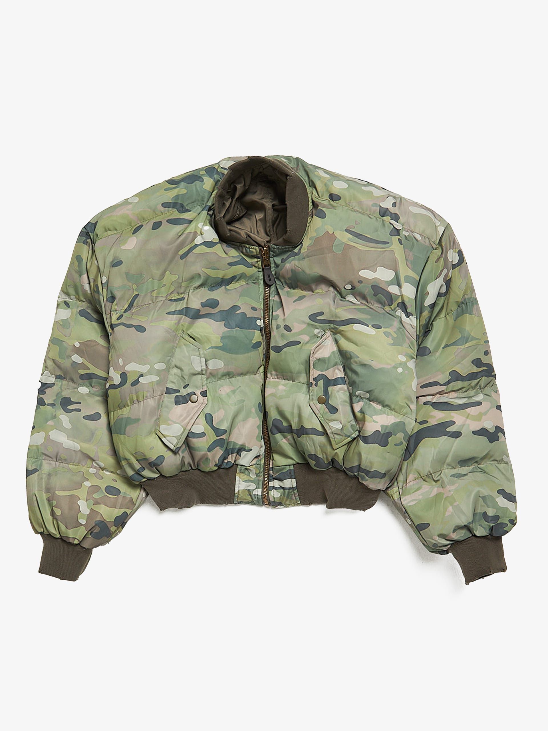 PROJECT G/R Reversible Puffer Bomber Jacket - Khaki Size US S / EU 44-46 / 1 - 3 Thumbnail