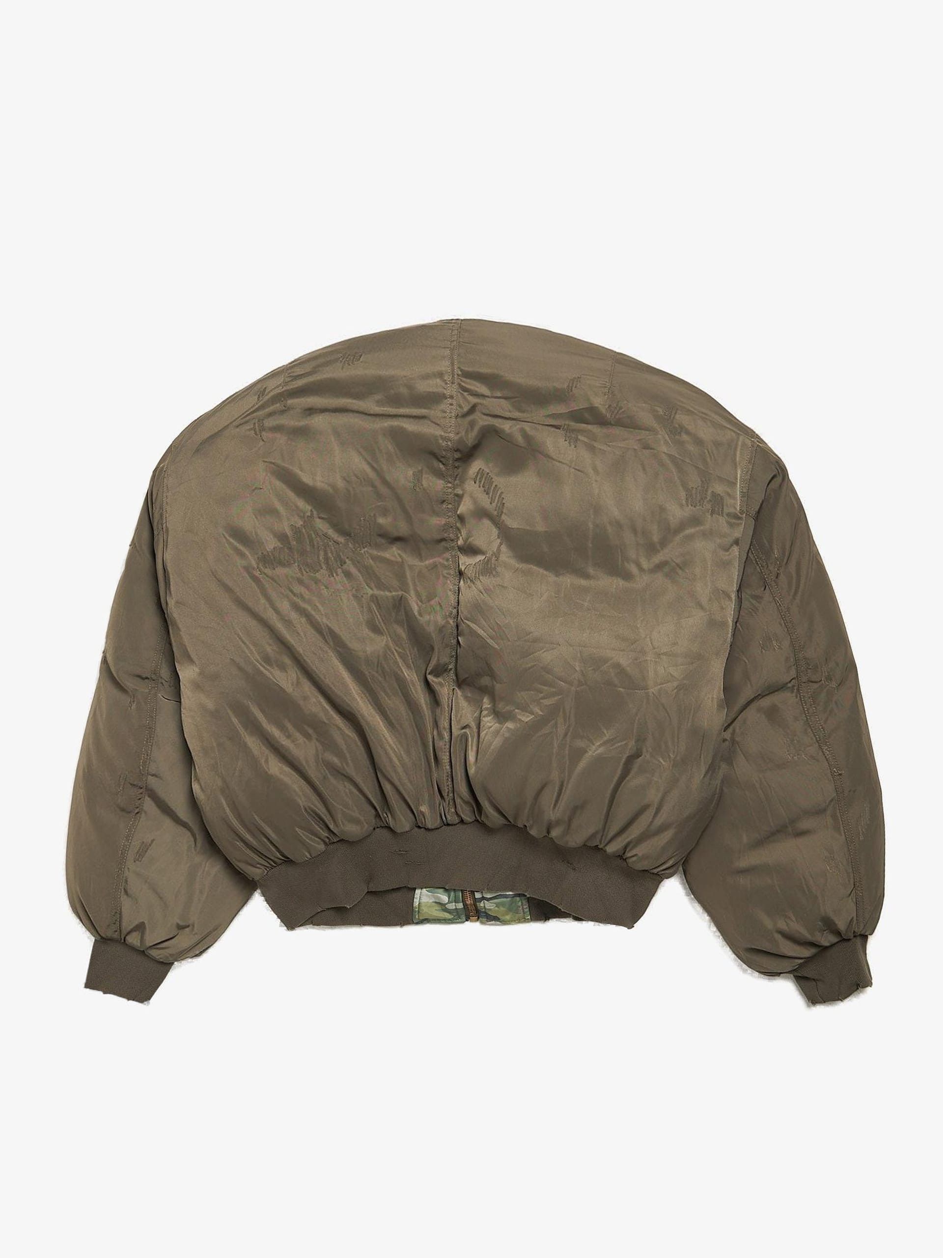 PROJECT G/R Reversible Puffer Bomber Jacket - Khaki Size US S / EU 44-46 / 1 - 2 Thumbnail