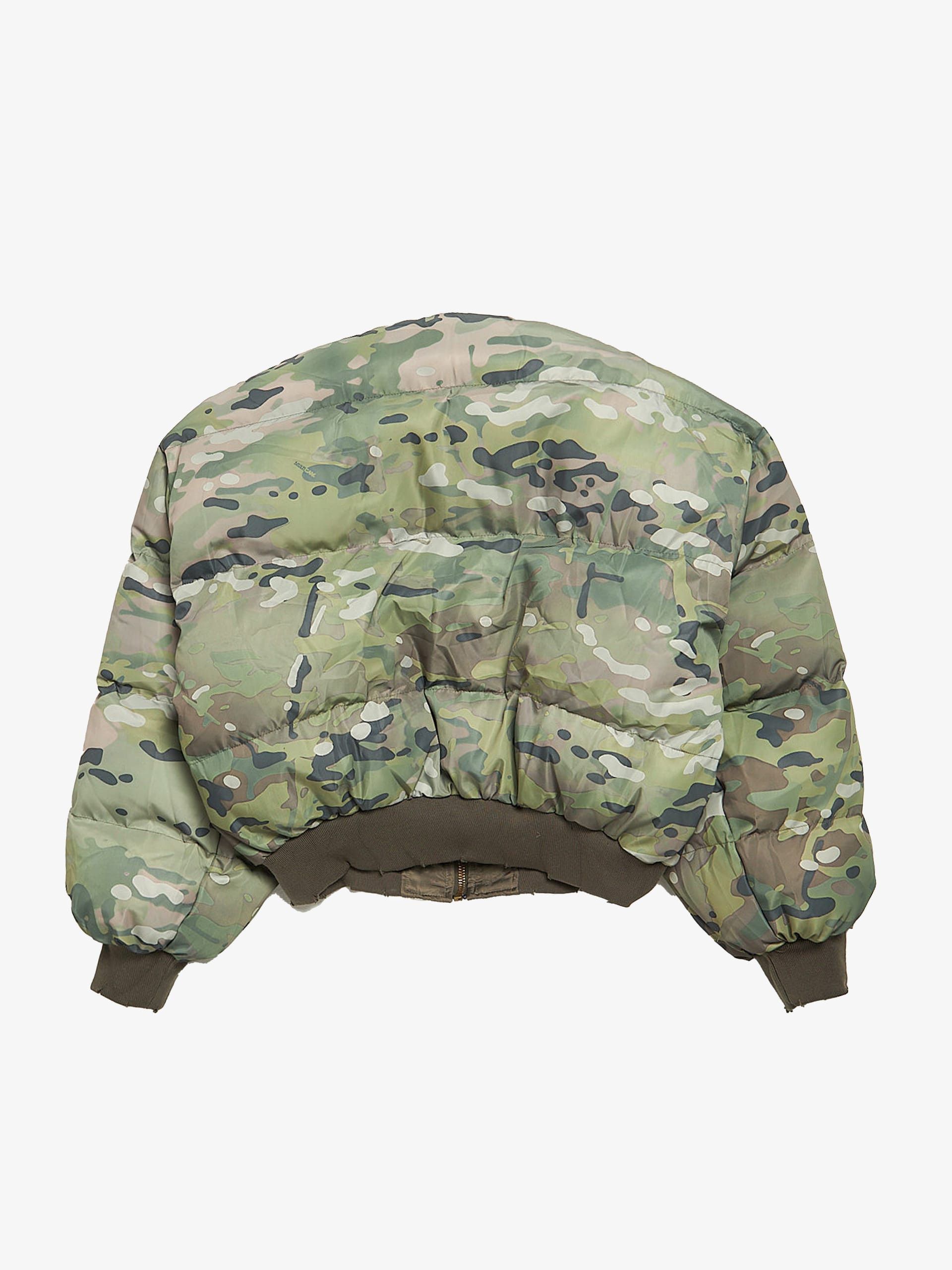 PROJECT G/R Reversible Puffer Bomber Jacket - Khaki Size US S / EU 44-46 / 1 - 4 Thumbnail