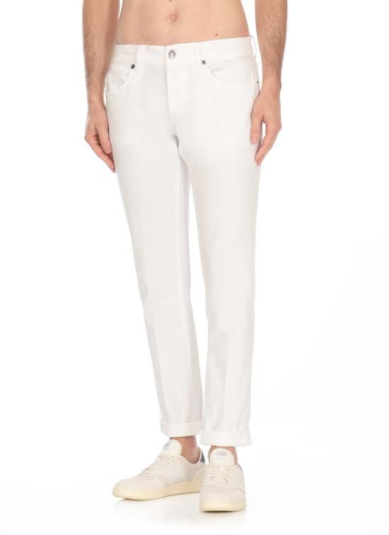 Dondup DONDUP Men Straight Pants UP232 BS0030 PTD000 White Size US 30 / EU 46 - 3 Thumbnail