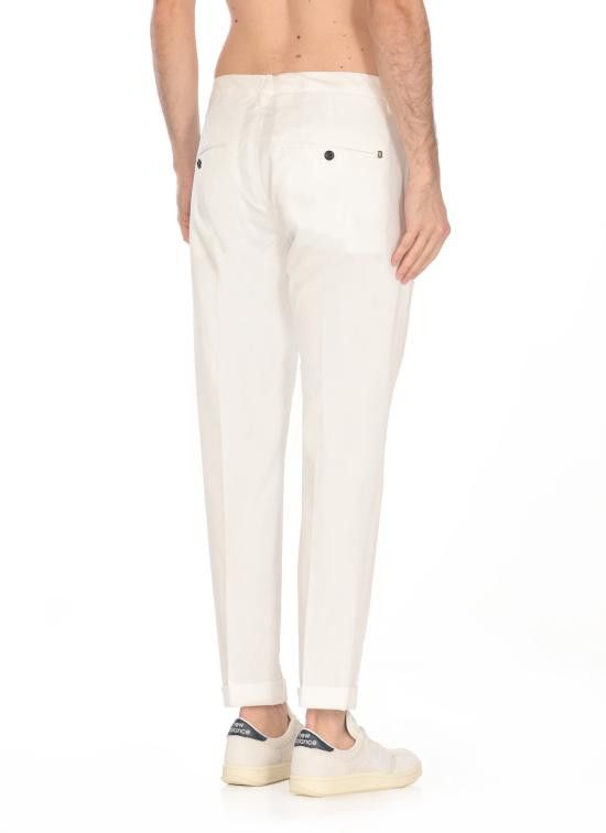 DONDUP Men Straight Pants UP235 GSE046 IZ1000 White