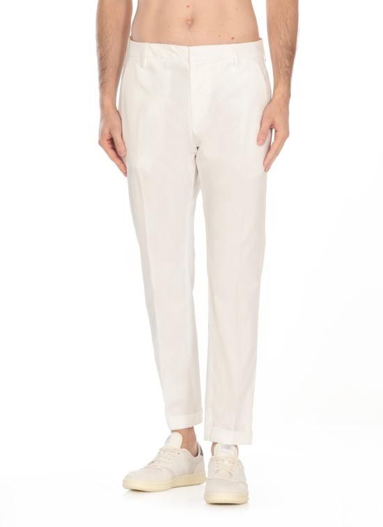 DONDUP Men Straight Pants UP235 GSE046 IZ1000 White