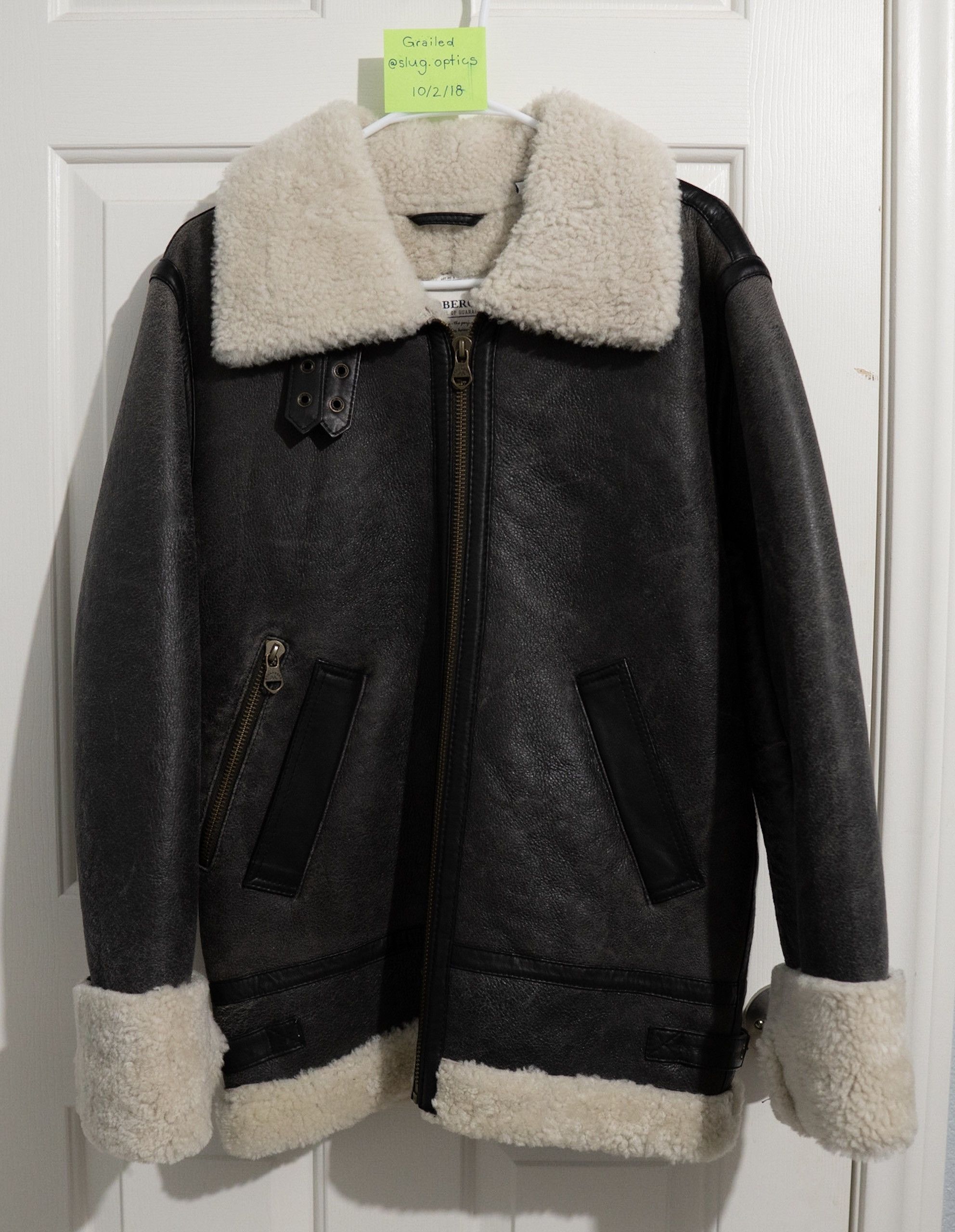 Genuine Shearling Lined Leather Jacket SUPREME
