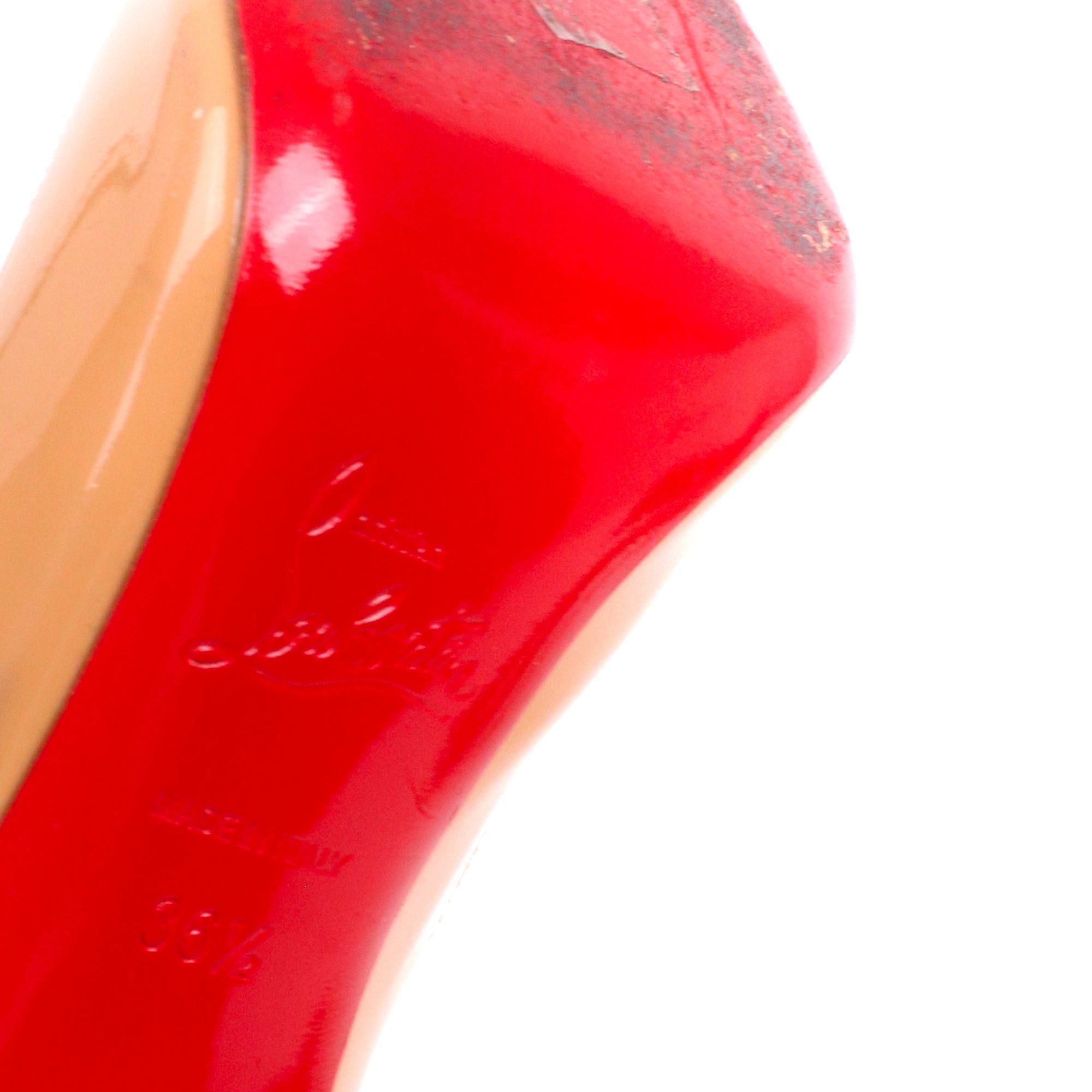 Christian Louboutin LOUBOUTIN - Kate Louboutin pumps in smooth beige patent leather (T36.5) Size US 5.5 / IT 35.5 - 5 Thumbnail