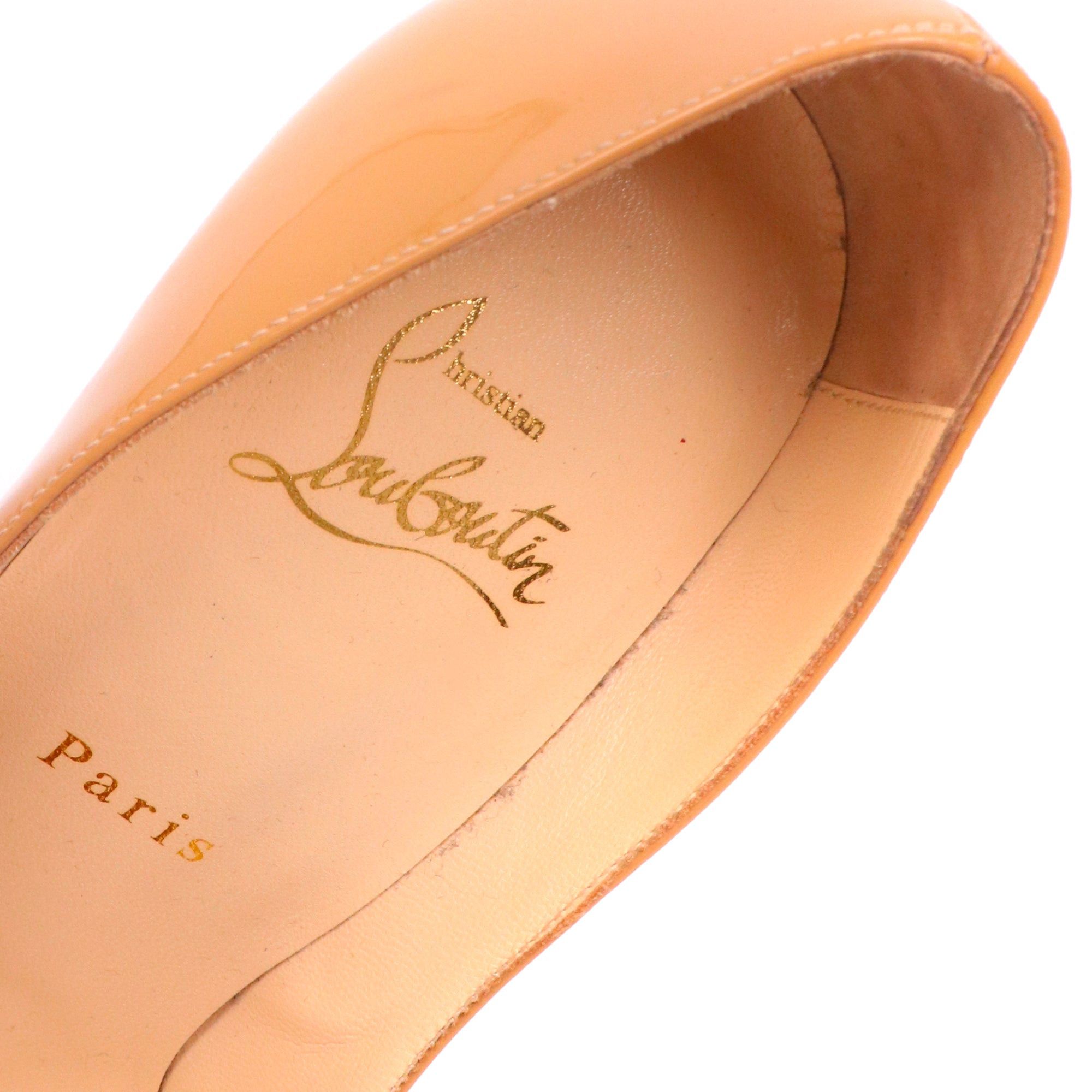 Christian Louboutin LOUBOUTIN - Kate Louboutin pumps in smooth beige patent leather (T36.5) Size US 5.5 / IT 35.5 - 4 Thumbnail