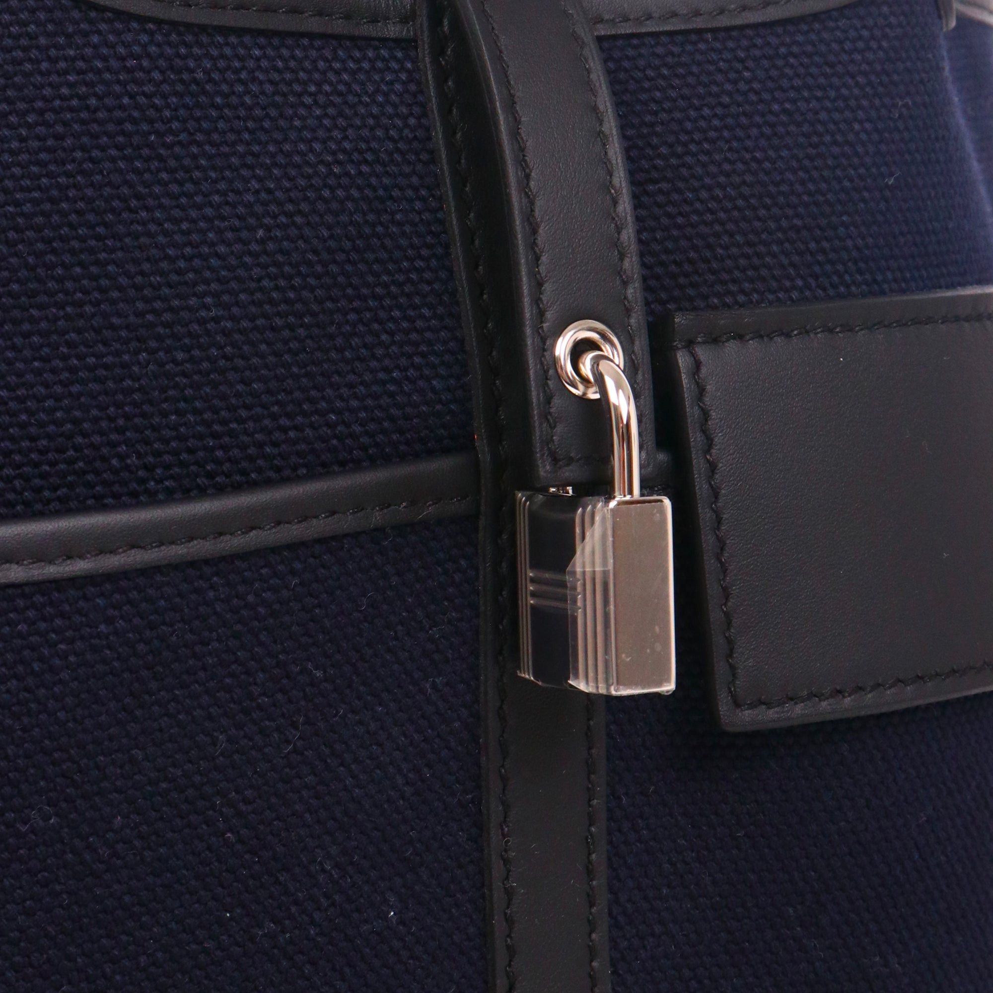 Hermes HERMÈS - Hermès Picotin Cargo 18 handbag in navy blue canvas Size ONE SIZE - 5 Thumbnail