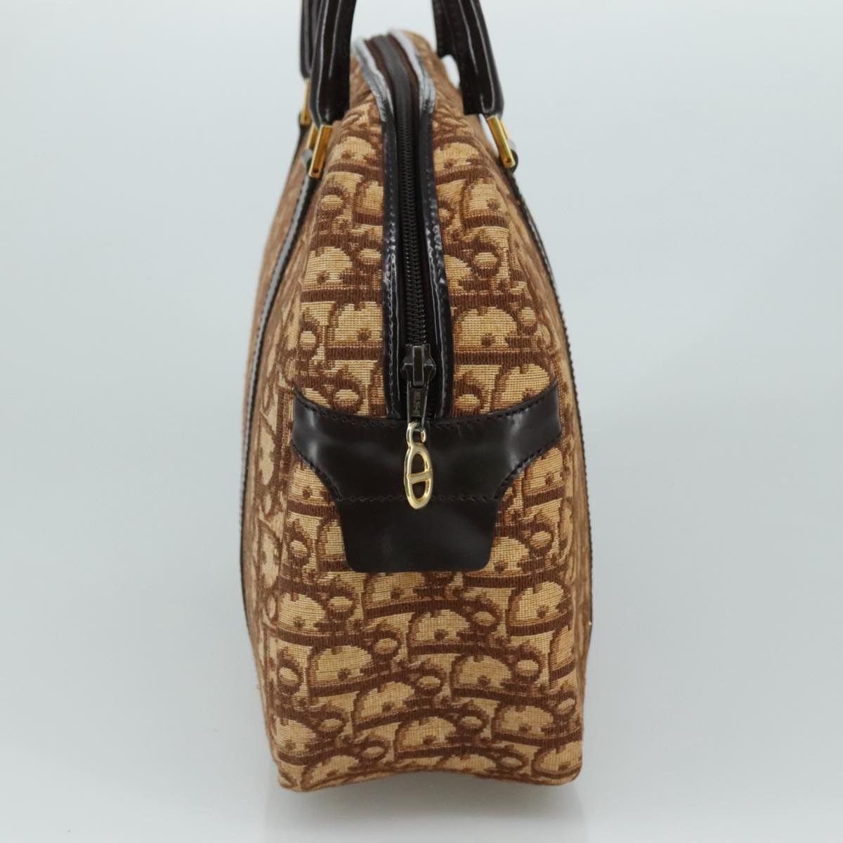 Dior Trotter Brown Canvas Handbag (Pre-Owned) Size ONE SIZE - 3 Thumbnail