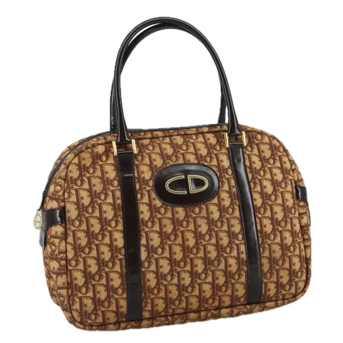 Dior Trotter Brown Canvas Handbag (Pre-Owned) Size ONE SIZE - 16 Thumbnail