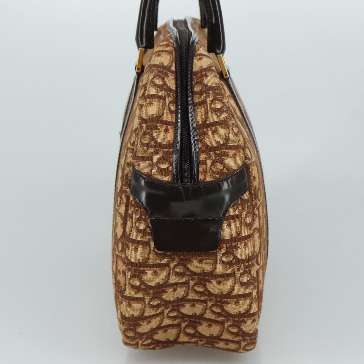 Dior Trotter Brown Canvas Handbag (Pre-Owned) Size ONE SIZE - 4 Thumbnail