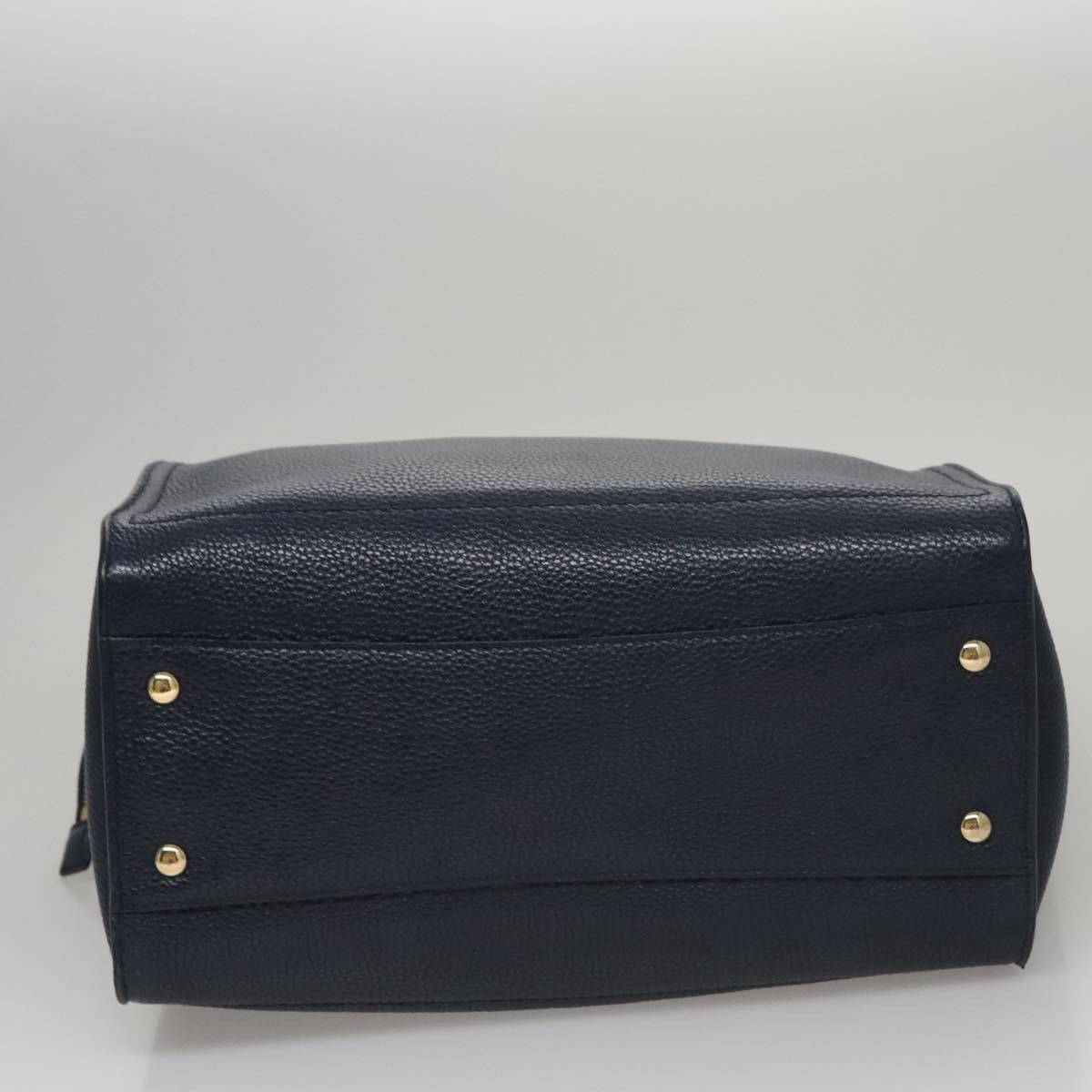 Salvatore Ferragamo Amy Navy Leather Tote Bag (Pre-Owned) Size ONE SIZE - 18 Thumbnail