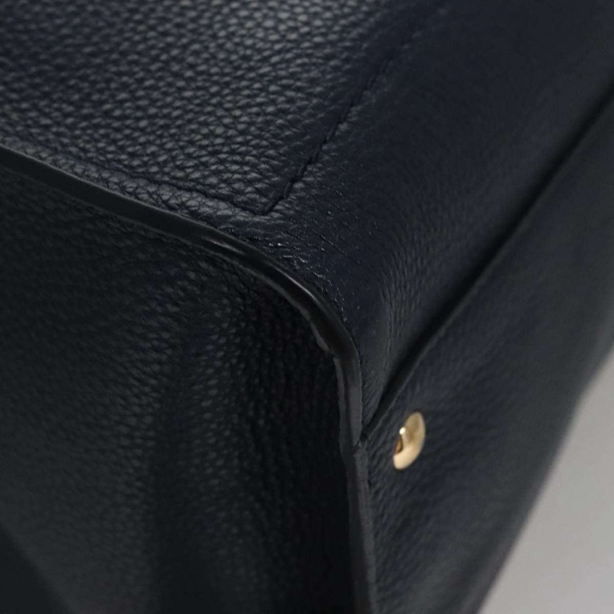 Salvatore Ferragamo Amy Navy Leather Tote Bag (Pre-Owned) Size ONE SIZE - 7 Thumbnail