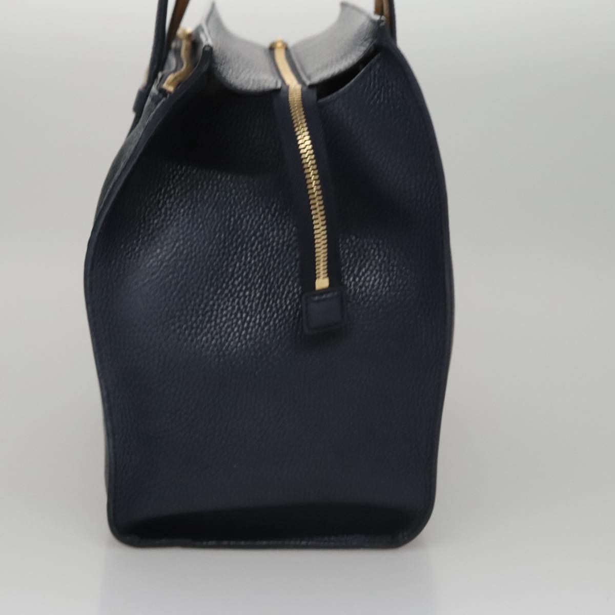 Salvatore Ferragamo Amy Navy Leather Tote Bag (Pre-Owned) Size ONE SIZE - 3 Thumbnail