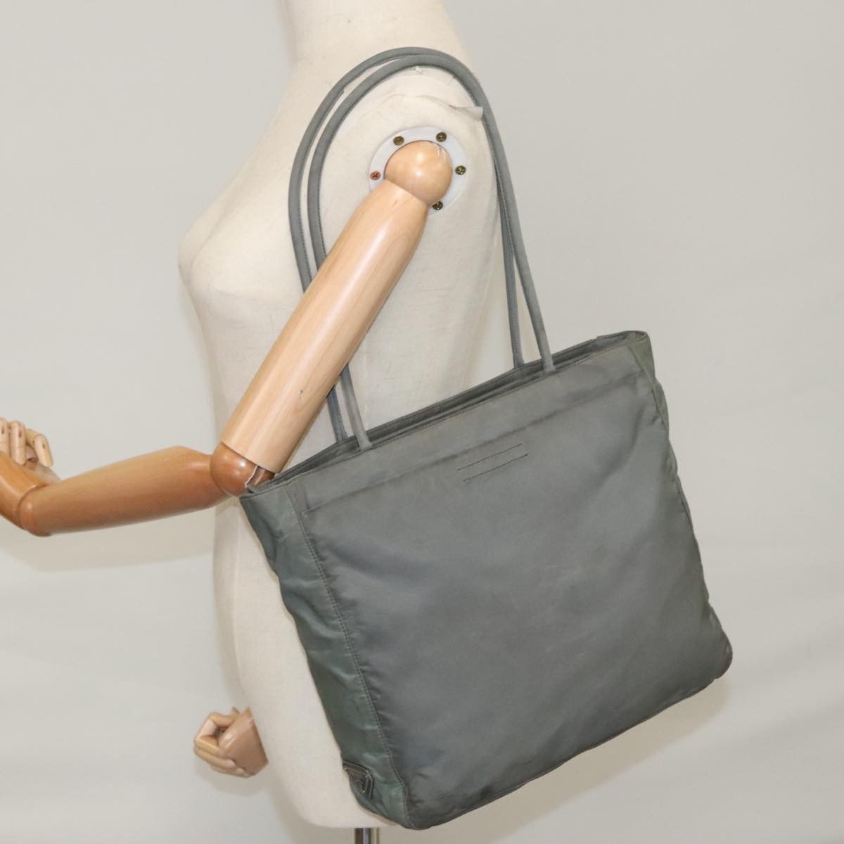Prada Tessuto Grey Synthetic Tote Bag (Pre-Owned) Size ONE SIZE - 15 Thumbnail