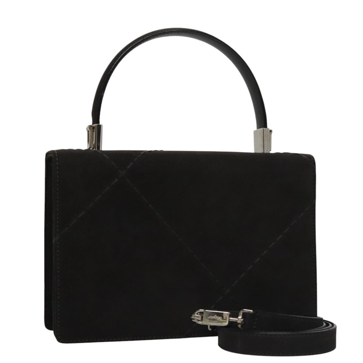 Salvatore Ferragamo Black Suede Handbag (Pre-Owned) Size ONE SIZE - 15 Thumbnail